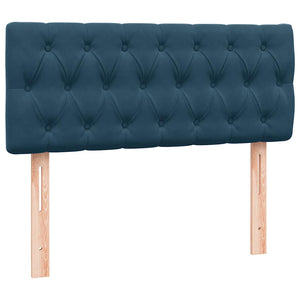 Κρεβάτι Boxspring με Στρώμα & LED σκούρο μπλε 120x220 cm Βελούδινο - Pakobazaar