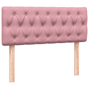 Κρεβάτι Boxspring με Στρώμα & LED ροζ 120x220 cm Βελούδινο