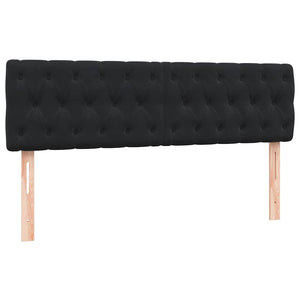 Κρεβάτι Boxspring με Στρώμα & LED Μαύρο 160x220 cm Βελούδινο - Pakobazaar