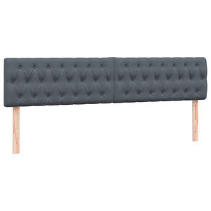 Κρεβάτι Boxspring με Στρώμα & LED Σκούρο γκρι 180x220 εκ. Βελούδινο - Pakobazaar