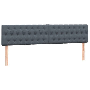 Κρεβάτι Boxspring με Στρώμα & LED Σκούρο γκρι 200x220 cm Βελούδινο - Pakobazaar