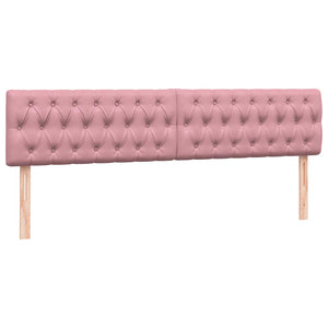 Κρεβάτι Boxspring με Στρώμα & LED ροζ 200x220 cm Βελούδινο