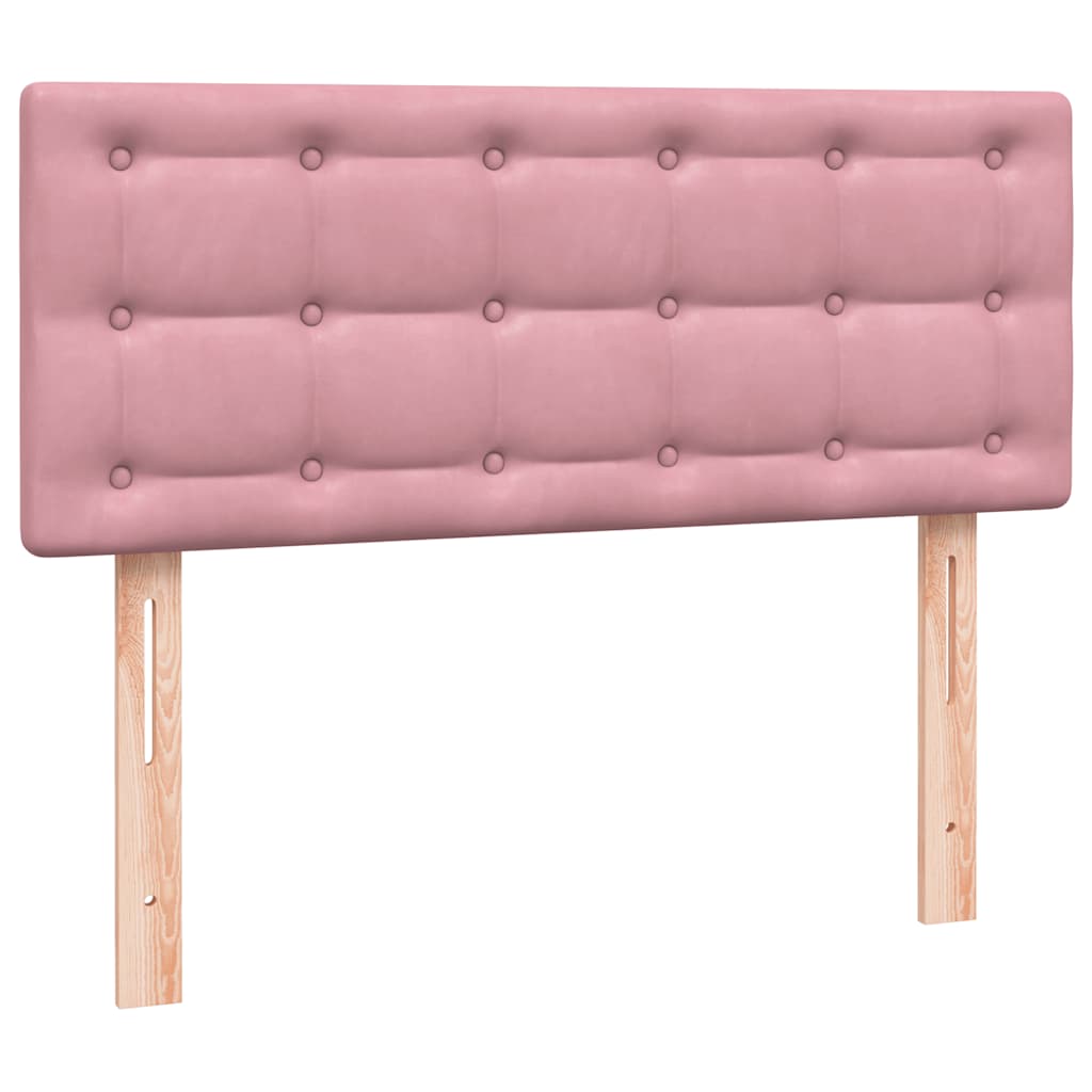 Κρεβάτι Boxspring με Στρώμα & LED Ροζ 120x210 εκ. Βελούδινο - Pakobazaar