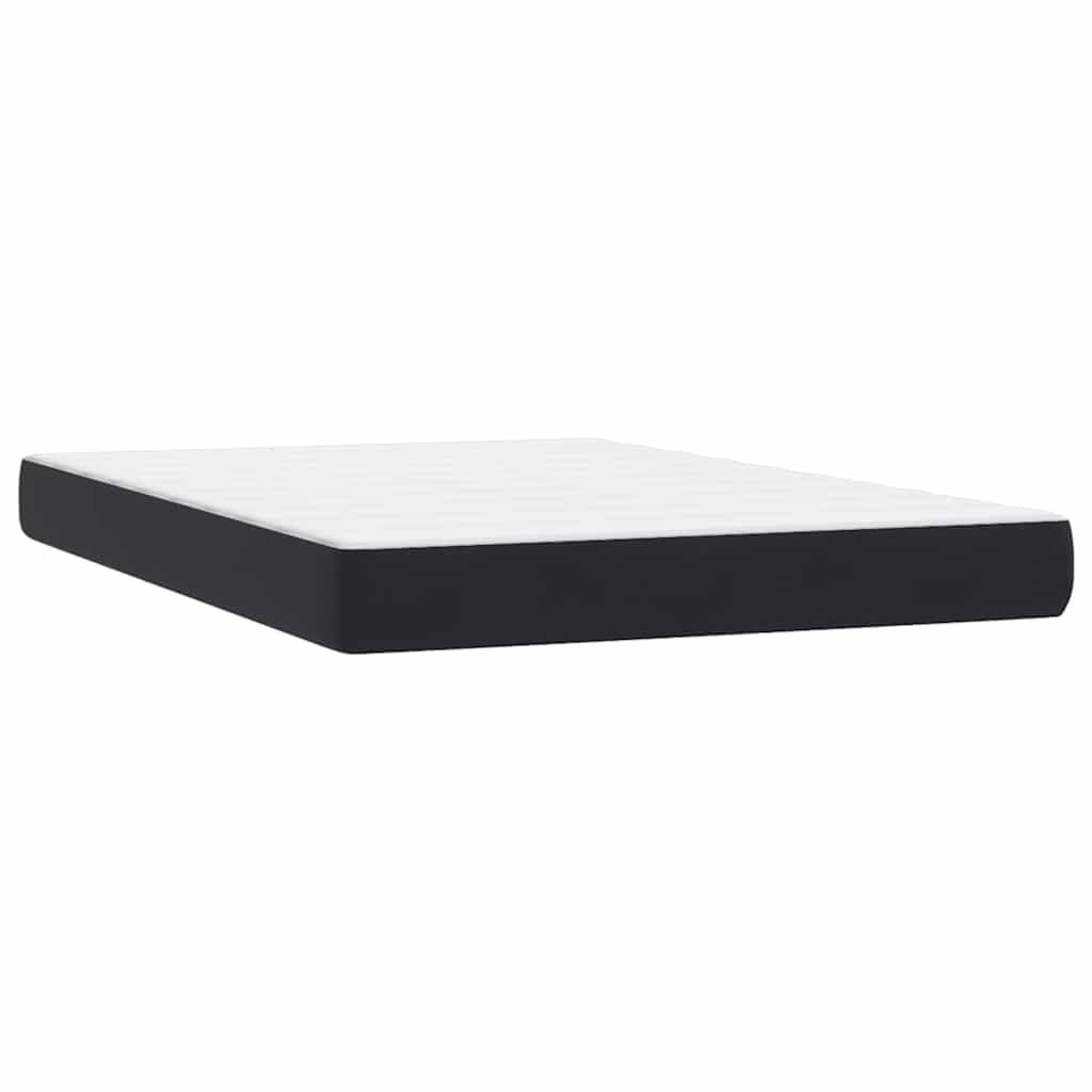 Κρεβάτι Boxspring με Στρώμα & LED Μαύρο 1140x210 εκ. Βελούδινο - Pakobazaar