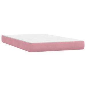 Κρεβάτι Boxspring με Στρώμα & LED ροζ 120x220 cm Βελούδινο - Pakobazaar