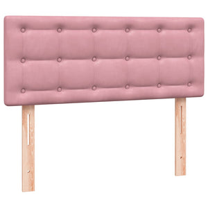 Κρεβάτι Boxspring με Στρώμα & LED ροζ 120x220 cm Βελούδινο - Pakobazaar
