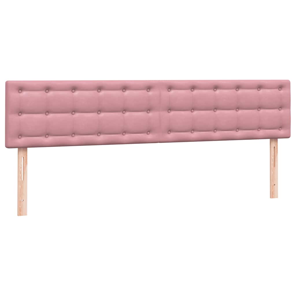 Κρεβάτι Boxspring με Στρώμα & LED ροζ 200x220 cm Βελούδινο - Pakobazaar