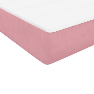 Κρεβάτι Boxspring με Στρώμα & LED ροζ 200x220 cm Βελούδινο - Pakobazaar