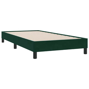 Box Spring Κρεβάτι με στρώμα Σκούρο πράσινο 80x210 cm Velvet - Pakobazaar