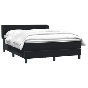 Κρεβάτι Boxspring με Στρώμα Μαύρο 160x210 εκ. Βελούδινο