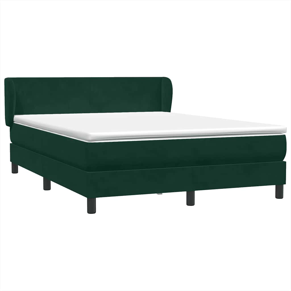 Κρεβάτι Boxspring με Στρώμα Σκούρο Πράσινο 160x210εκ. Βελούδινο - Pakobazaar