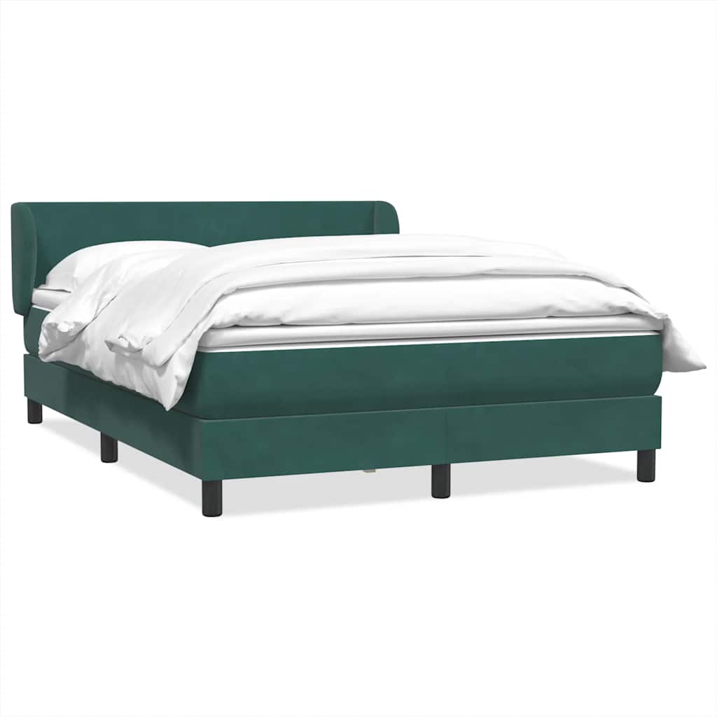 Κρεβάτι Boxspring με Στρώμα Σκούρο Πράσινο 160x210εκ. Βελούδινο - Pakobazaar