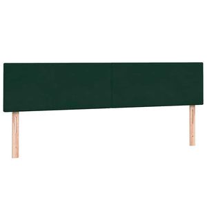 Box Spring Κρεβάτι με στρώματα Σκούρο πράσινο Βελούδινο
