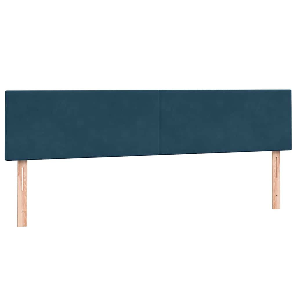 Box Spring Κρεβάτι με στρώματα Σκούρο μπλε 180x210 cm Βελούδινο - Pakobazaar