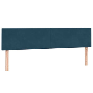 Box Spring Κρεβάτι με στρώματα Σκούρο μπλε 180x210 cm Βελούδινο - Pakobazaar