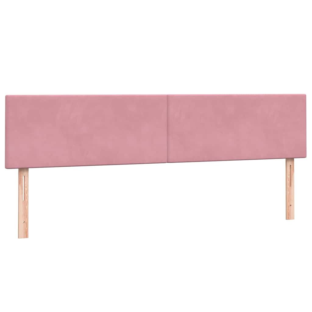 Box Spring κρεβάτι με στρώματα ροζ 180x210 cm Βελούδινο