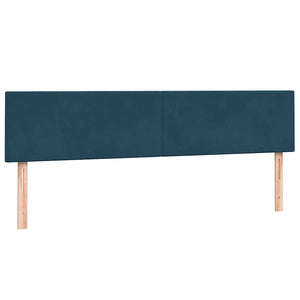 Box Spring Κρεβάτι με στρώματα Σκούρο μπλε 200x210 cm Βελούδινο - Pakobazaar