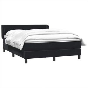 Box Spring Κρεβάτι με στρώμα Μαύρο 160x220 cm Βελούδινο - Pakobazaar