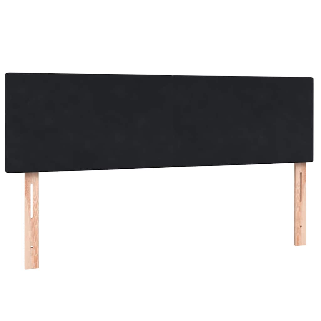 Box Spring Κρεβάτι με στρώμα Μαύρο 160x220 cm Βελούδινο - Pakobazaar
