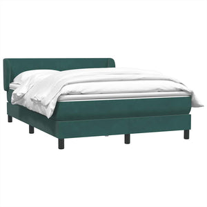 Box Spring κρεβάτι με στρώμα σκούρο πράσινο 160x220cm Βελούδινο - Pakobazaar