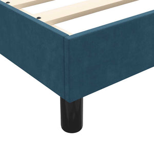 Box Spring κρεβάτι με στρώμα σκούρο μπλε 160x220 cm Βελούδινο - Pakobazaar