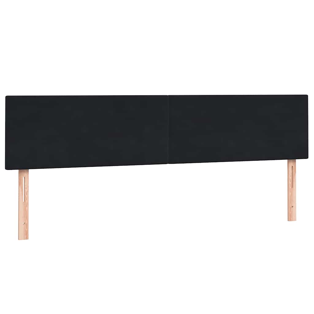 Κρεβάτι Box Spring με στρώματα Μαύρο 180x220 cm Βελούδινο