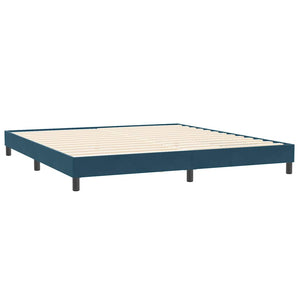 Box Spring κρεβάτι με στρώματα σκούρο μπλε 180x220 cm Βελούδινο - Pakobazaar