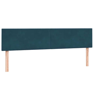 Box Spring Κρεβάτι με στρώματα Σκούρο μπλε 200x220 cm Βελούδινο - Pakobazaar