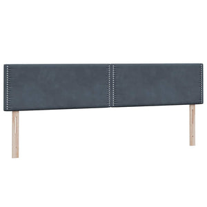 Box Spring Κρεβάτι με στρώματα Σκούρο γκρι 180x210 cm Velvet