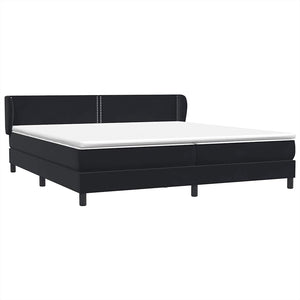 Box Spring Κρεβάτι με στρώματα Μαύρο 180x210 cm Velvet - Pakobazaar