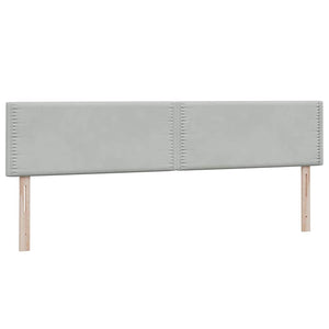 Box Spring κρεβάτι με στρώματα ανοιχτό γκρι 200x210cm Βελούδινο - Pakobazaar
