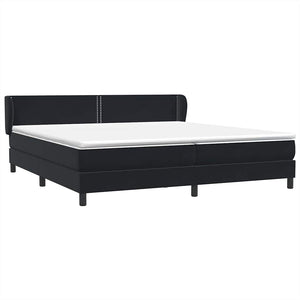Box Spring Κρεβάτι με στρώματα Μαύρο 200x210 cm Βελούδινο