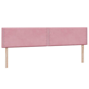 Box Spring κρεβάτι με στρώματα ροζ 200x210 cm Βελούδινο