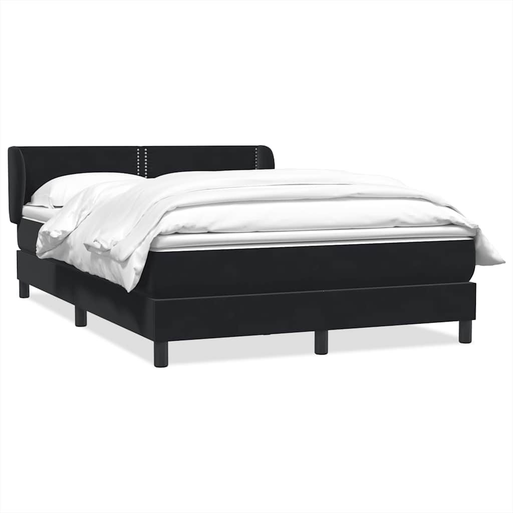 Box Spring Κρεβάτι με στρώμα Μαύρο 160x220 cm Βελούδινο - Pakobazaar