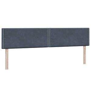 Box Spring Κρεβάτι με στρώματα Σκούρο γκρι 180x220 cm Βελούδινο