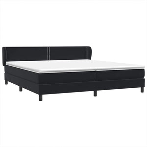 Κρεβάτι Box Spring με στρώματα Μαύρο 180x220 cm Βελούδινο - Pakobazaar
