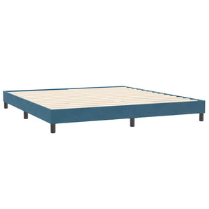 Box Spring κρεβάτι με στρώματα σκούρο μπλε 180x220 cm Βελούδινο - Pakobazaar