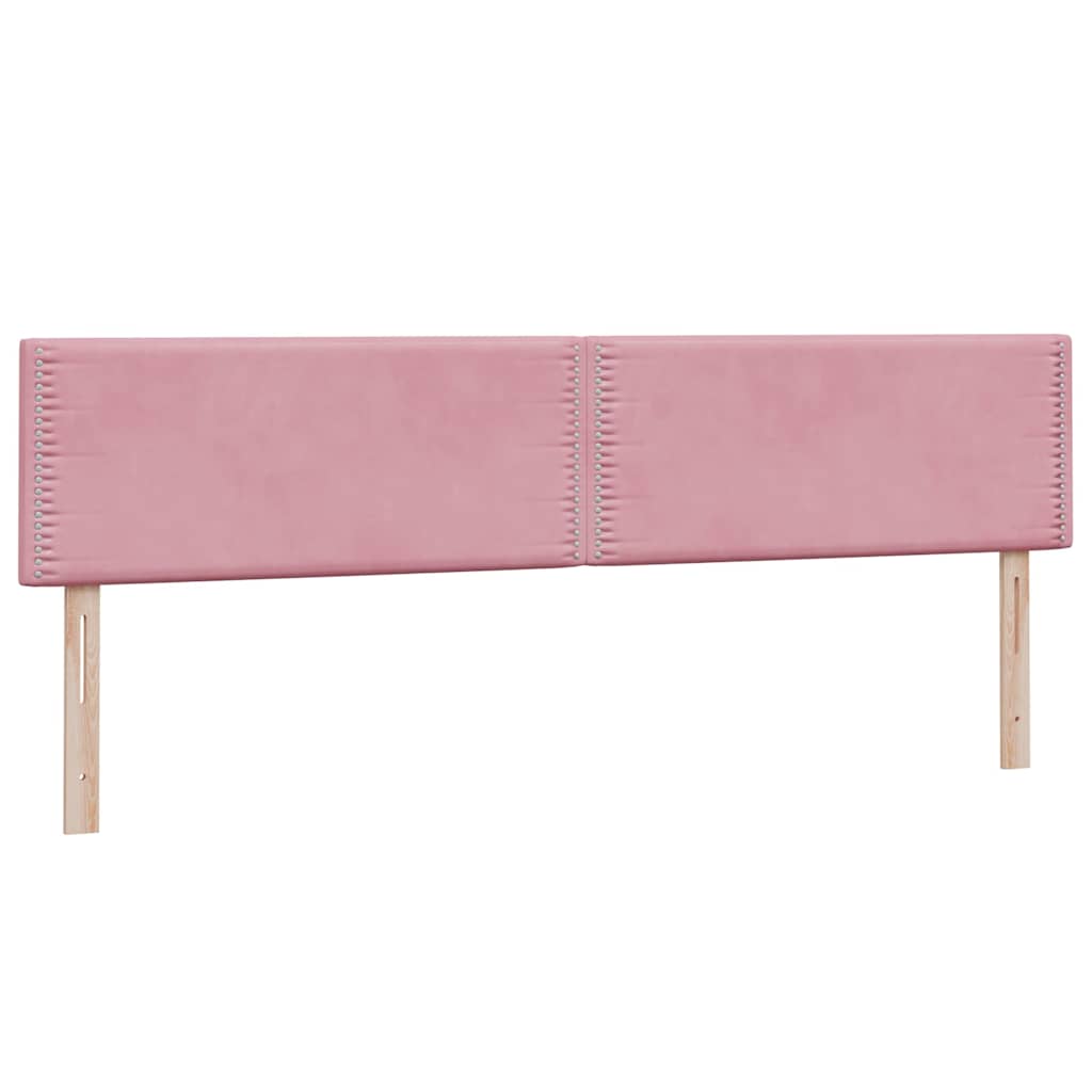 Κρεβάτι με στρώματα ροζ 200x220 cm Βελούδινο - Pakobazaar