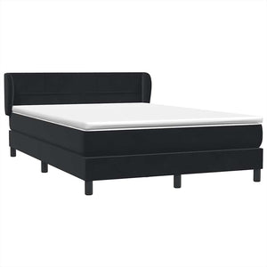 Κρεβάτι Boxspring με Στρώμα Μαύρο 1140x210 εκ. Βελούδινο - Pakobazaar
