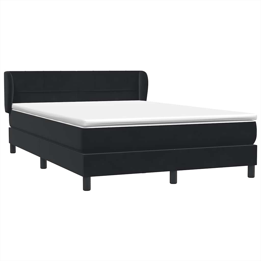 Κρεβάτι Boxspring με Στρώμα Μαύρο 160x210 εκ. Βελούδινο - Pakobazaar
