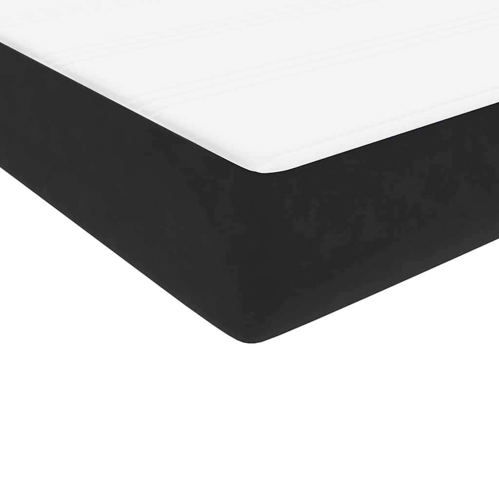 Κρεβάτι Boxspring με Στρώμα Μαύρο 160x210 εκ. Βελούδινο - Pakobazaar