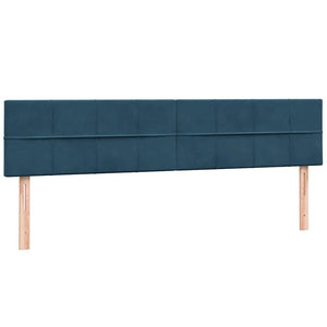 Box Spring Κρεβάτι με στρώματα Σκούρο μπλε 180x210 cm Βελούδινο - Pakobazaar