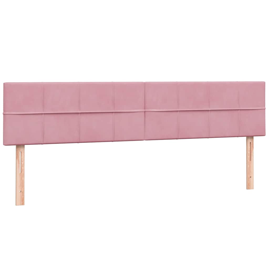 Box Spring κρεβάτι με στρώματα ροζ 180x210 cm Βελούδινο