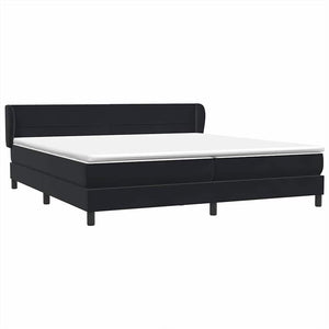 Box Spring Κρεβάτι με στρώματα Μαύρο 200x210 cm Βελούδινο