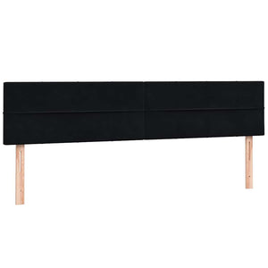 Box Spring Κρεβάτι με στρώματα Μαύρο 200x210 cm Βελούδινο