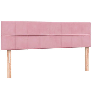 Box Spring κρεβάτι με στρώμα ροζ 140x220 cm Βελούδινο - Pakobazaar