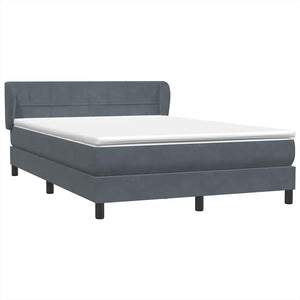 Box Spring Κρεβάτι με στρώμα Σκούρο γκρι 160x220 cm Βελούδινο