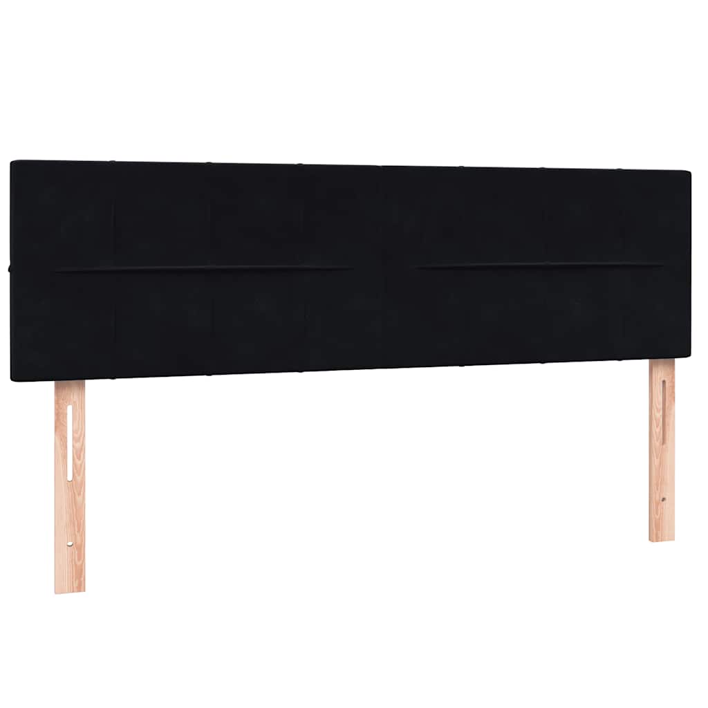 Box Spring Κρεβάτι με στρώμα Μαύρο 160x220 cm Βελούδινο - Pakobazaar