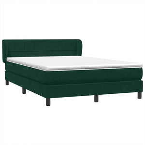 Box Spring κρεβάτι με στρώμα σκούρο πράσινο 160x220cm Βελούδινο