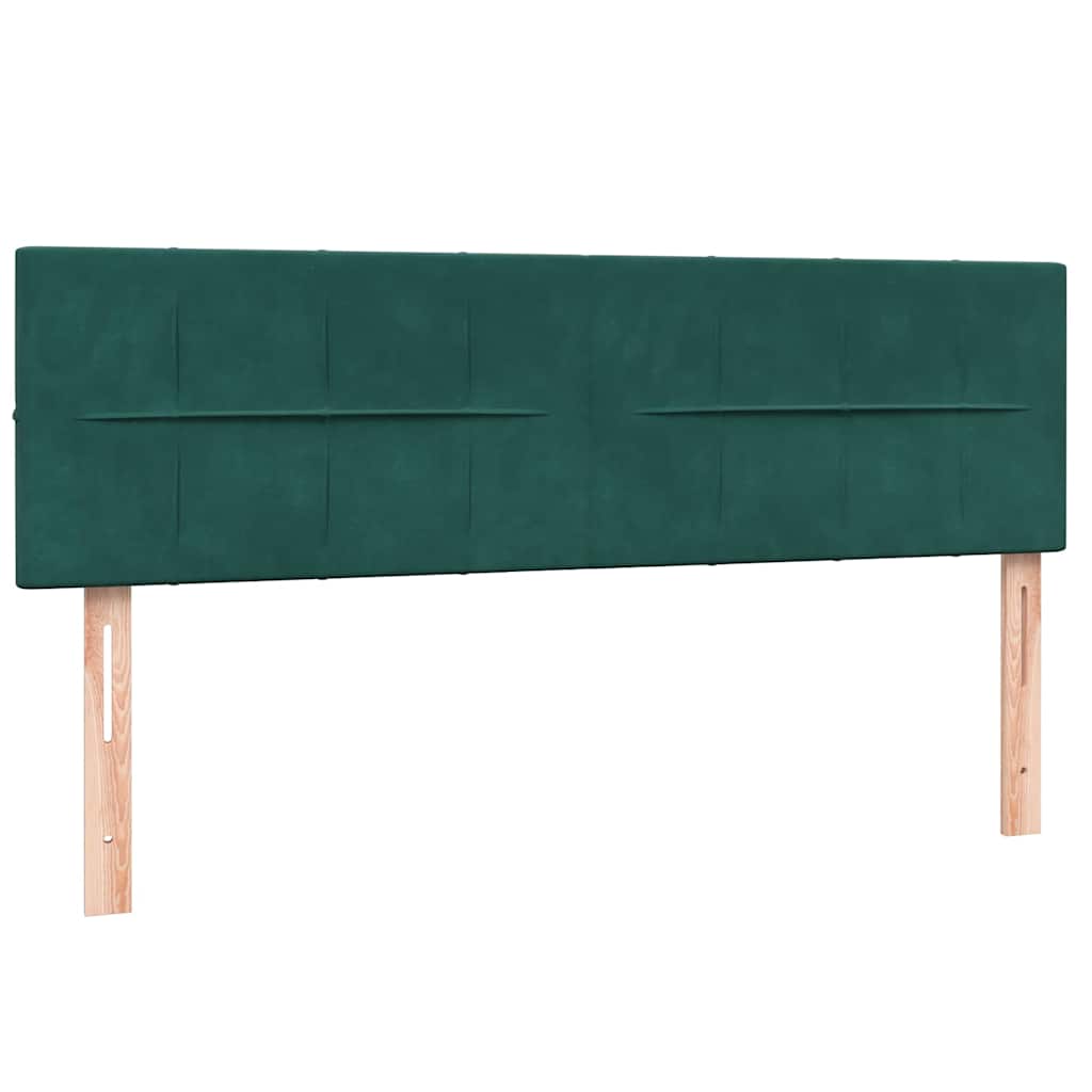 Box Spring κρεβάτι με στρώμα σκούρο πράσινο 160x220cm Βελούδινο